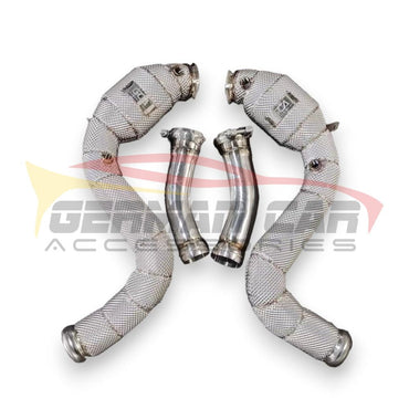 2015-2023 Mercedes C63 Amg Front Race Pipes | W205 Yes Heat Shield / 200 Cell Euro 6 Sport High