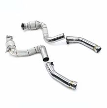 Load image into Gallery viewer, 2015 - 2023 Mercedes C63 Amg Front Race Pipes | W205 Yes Heat Shield / Racing Downpipe (No Cat)
