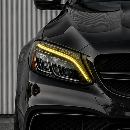 2015-2023 Mercedes-Benz C-Class/C63 AMG CSL Style Yellow DRL Modules | W205