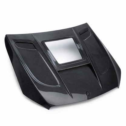 2015-2023 Mercedes C-Class/C43 AMG Glass Engine Cover V2 Carbon Fiber Hood | W205
