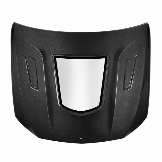 2015-2023 Mercedes C63 AMG Glass Engine Cover V2 Carbon Fiber Hood | W205