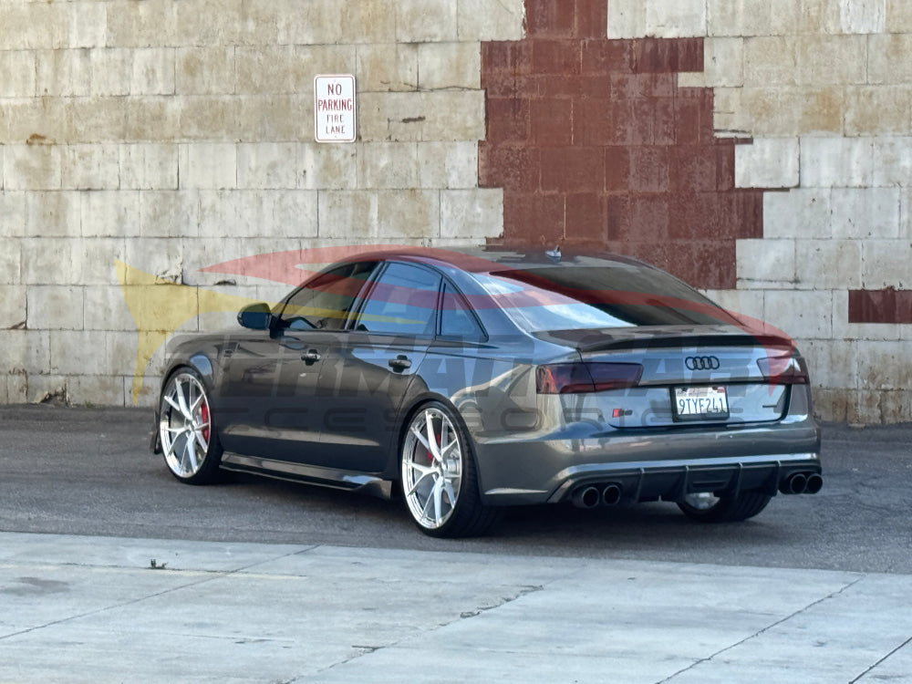 2016-2018 Audi A6/S6 Carbon Fiber Aggressive KB Style Diffuser with LED Brake Light | C7.5 A6/S6 Rear Diffusers
