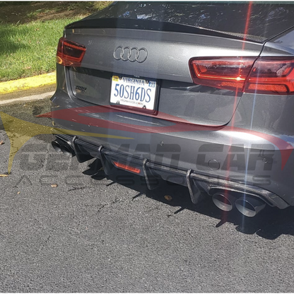 2016-2018 Audi A6/s6 Carbon Fiber Aggressive Kb Style Diffuser With Led Brake Light | C7.5