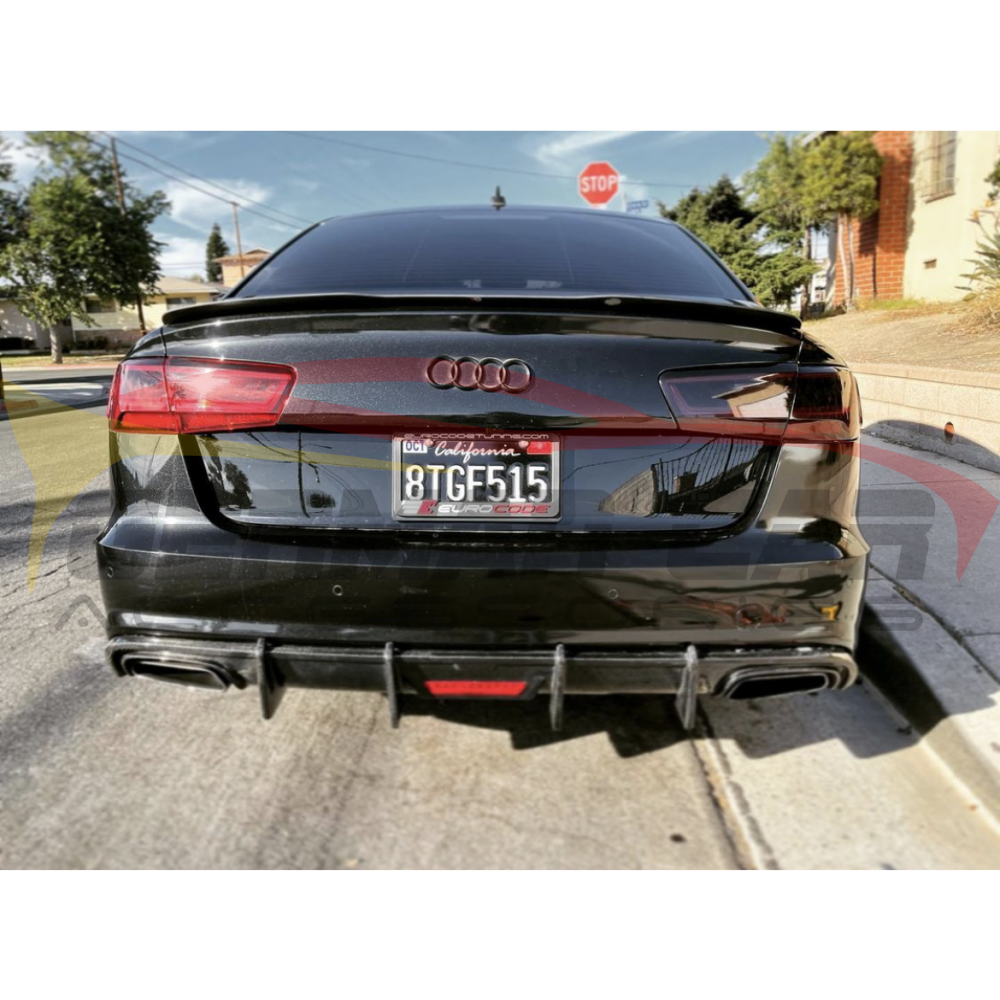 2016-2018 Audi A6/s6 Carbon Fiber Aggressive Kb Style Diffuser With Led Brake Light | C7.5