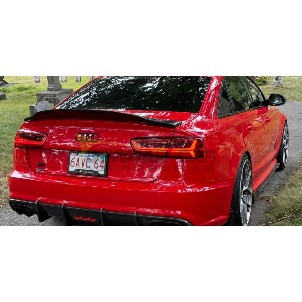 2016-2018 Audi A6/S6 Renntech Style Carbon Fiber Trunk Spoiler | C7.5 A6/S6 - Rear Trunk Spoilers