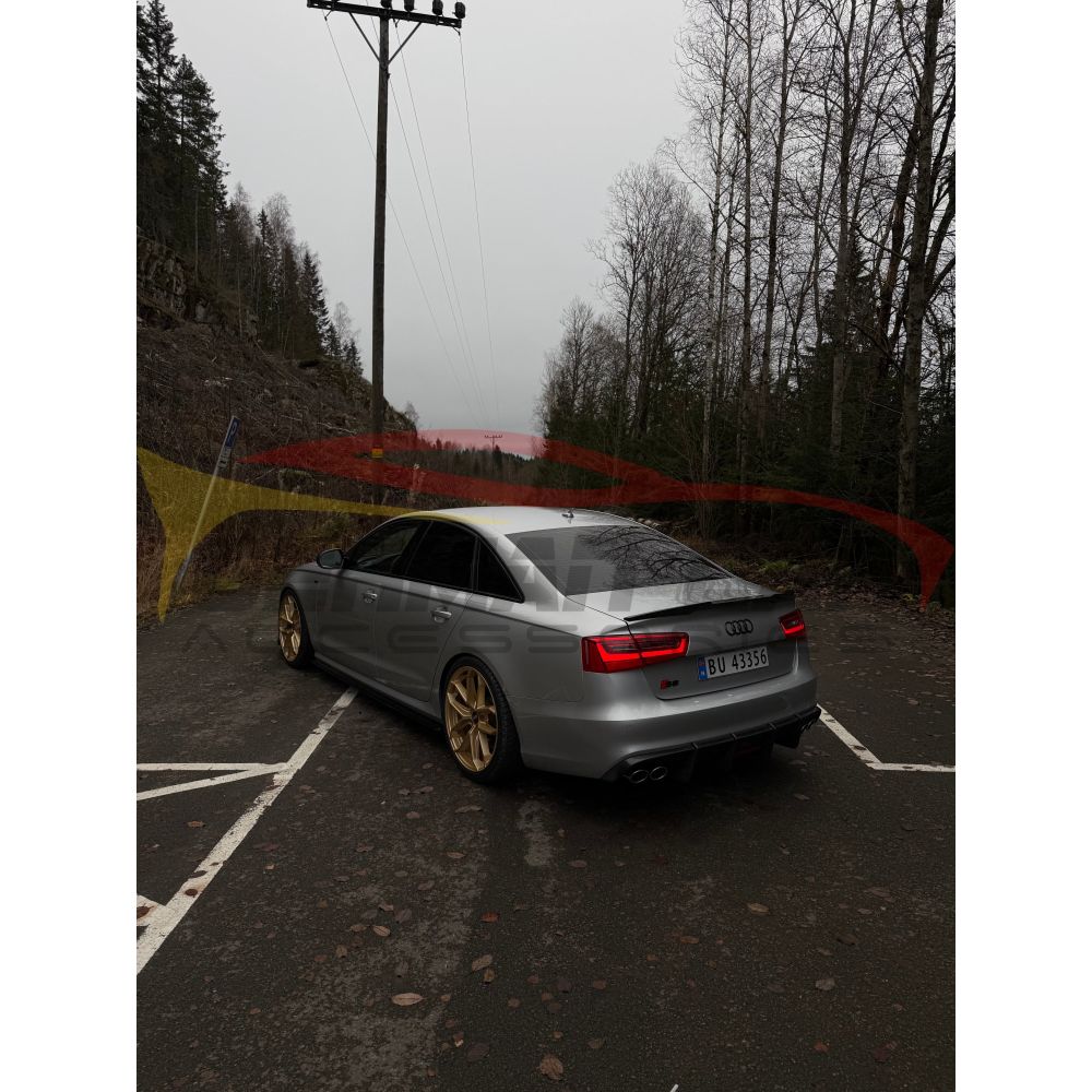 2016-2018 Audi A6/S6 V Style Carbon Fiber Trunk Spoiler | C7.5 A6/S6 Rear Trunk Spoilers