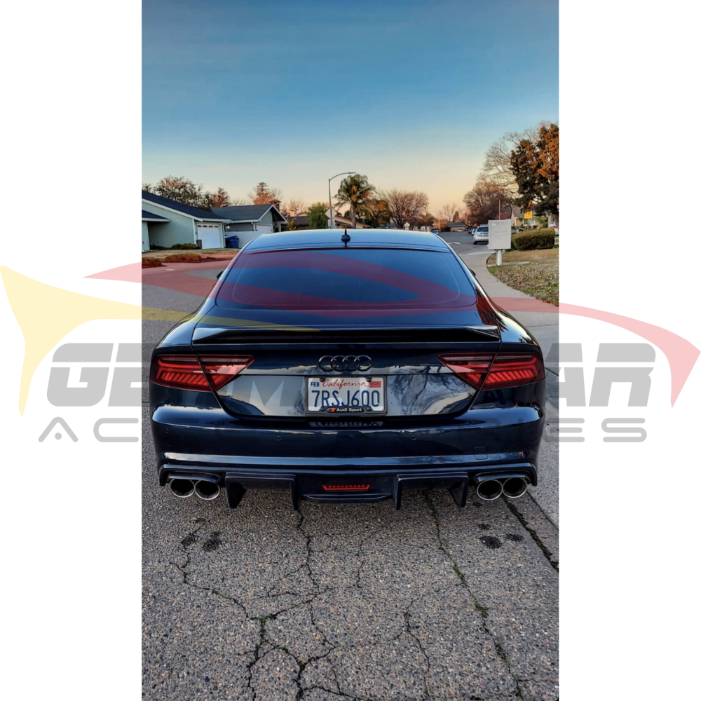 2016-2018 Audi A7/s7 Carbon Fiber Diffuser With Led Brake Light | C7.5