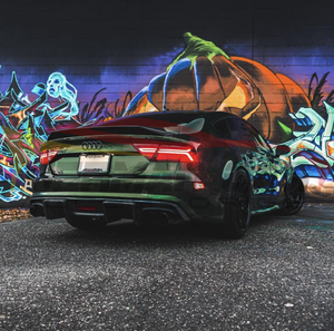 2016-2018 Audi A7/s7 Carbon Fiber Diffuser With Led Brake Light | C7.5