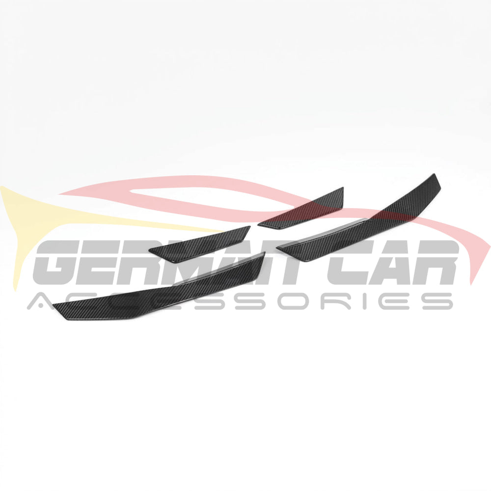 2017-2018 Audi R8 Dry Carbon Fiber Front Bumper 4Pcs Canards I MK2 - Additional Accessories