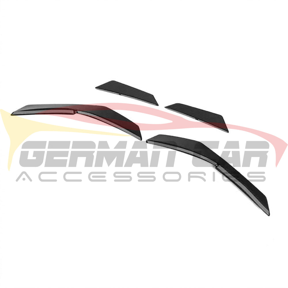 2017-2018 Audi R8 Dry Carbon Fiber Front Bumper 4Pcs Canards I MK2 - Additional Accessories