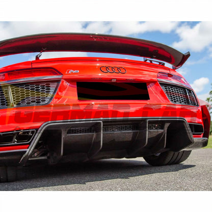 2017-2018 Audi R8 Performance Style Dry Carbon Fiber Rear Diffuser I MK2 - Rear Diffusers