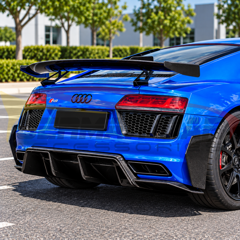 2016-2018 Audi R8 GT Style Carbon Fiber Rear Spoiler | MK2 Gen 2 - Rear Trunk Spoilers