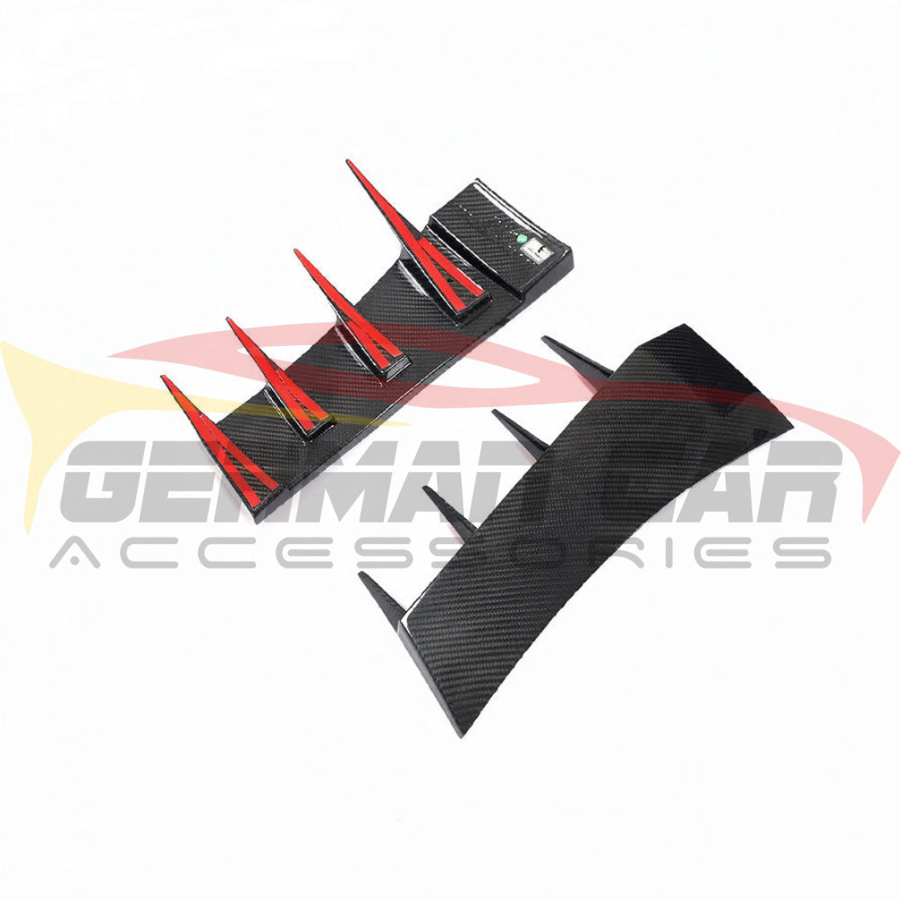 2017-2018 Audi R8 Dry Carbon Fiber Front Bumper Canards I MK2 - Additional Accessories