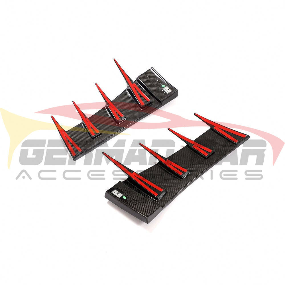 2016-2018 Audi R8 V2 Style Carbon Fiber Front Canards I MK2 - Additional Accessories