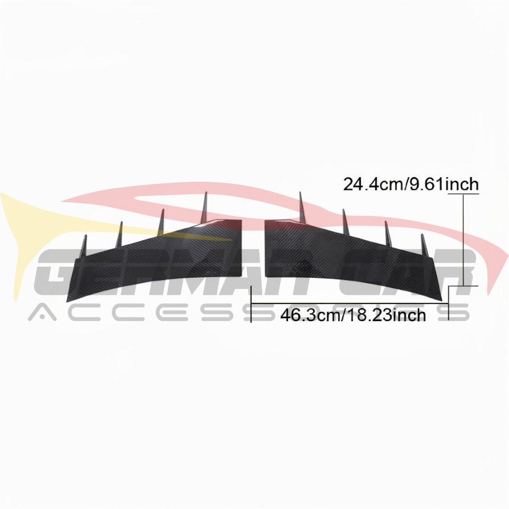 2017-2018 Audi R8 Dry Carbon Fiber Front Bumper Canards I MK2 - Additional Accessories