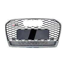 Load image into Gallery viewer, 2016-2018 Audi Rs6 Honeycomb Grille With Quattro In Lower Mesh | C7.5 A6/s6 Chrome Silver Frame
