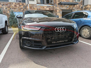 2016-2018 Audi Rs6 Honeycomb Grille With Quattro In Lower Mesh | C7.5 A6/S6 Front Grilles
