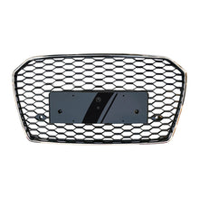 Load image into Gallery viewer, 2016-2018 Audi Rs6 Style Honeycomb Grille | C7.5 A6/S6 Chrome Silver Frame Black Mesh / Yes Front
