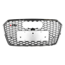 Load image into Gallery viewer, 2016-2018 Audi Rs7 Honeycomb Grille | C7.5 A7/s7 Chrome Silver Frame Net With Emblem / Yes Front
