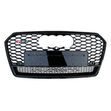 Load image into Gallery viewer, 2016-2018 Audi Rs7 Honeycomb Grille With Quattro In Lower Mesh | C7.5 A7/s7 Black Frame Net Emblem /
