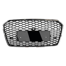 Load image into Gallery viewer, 2016-2018 Audi Rs7 Style Honeycomb Grille | C7.5 A7/S7 Chrome Silver Frame Black Mesh / Yes Front
