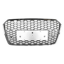 Load image into Gallery viewer, 2016-2018 Audi Rs7 Style Honeycomb Grille | C7.5 A7/S7 Chrome Silver Frame Mesh / Yes Front Camera
