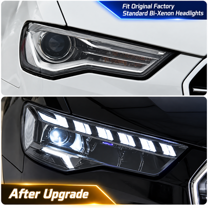 2016-2018 Audi A6/S6 RS Style LED Headlights | C7.5