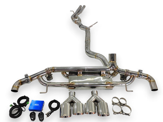 2016-2019 Audi Q7 Valved Sport Exhaust System | 4M Stainless Steel / Chrome Tips