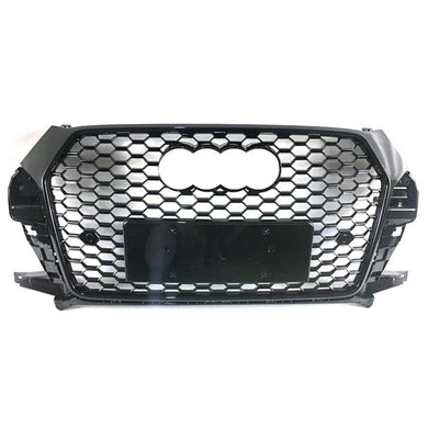 2016-2019 Audi Rsq3 Honeycomb Grille | 8U.5 Q3/Sq3 Black Frame Net With Emblem / Chrome Front