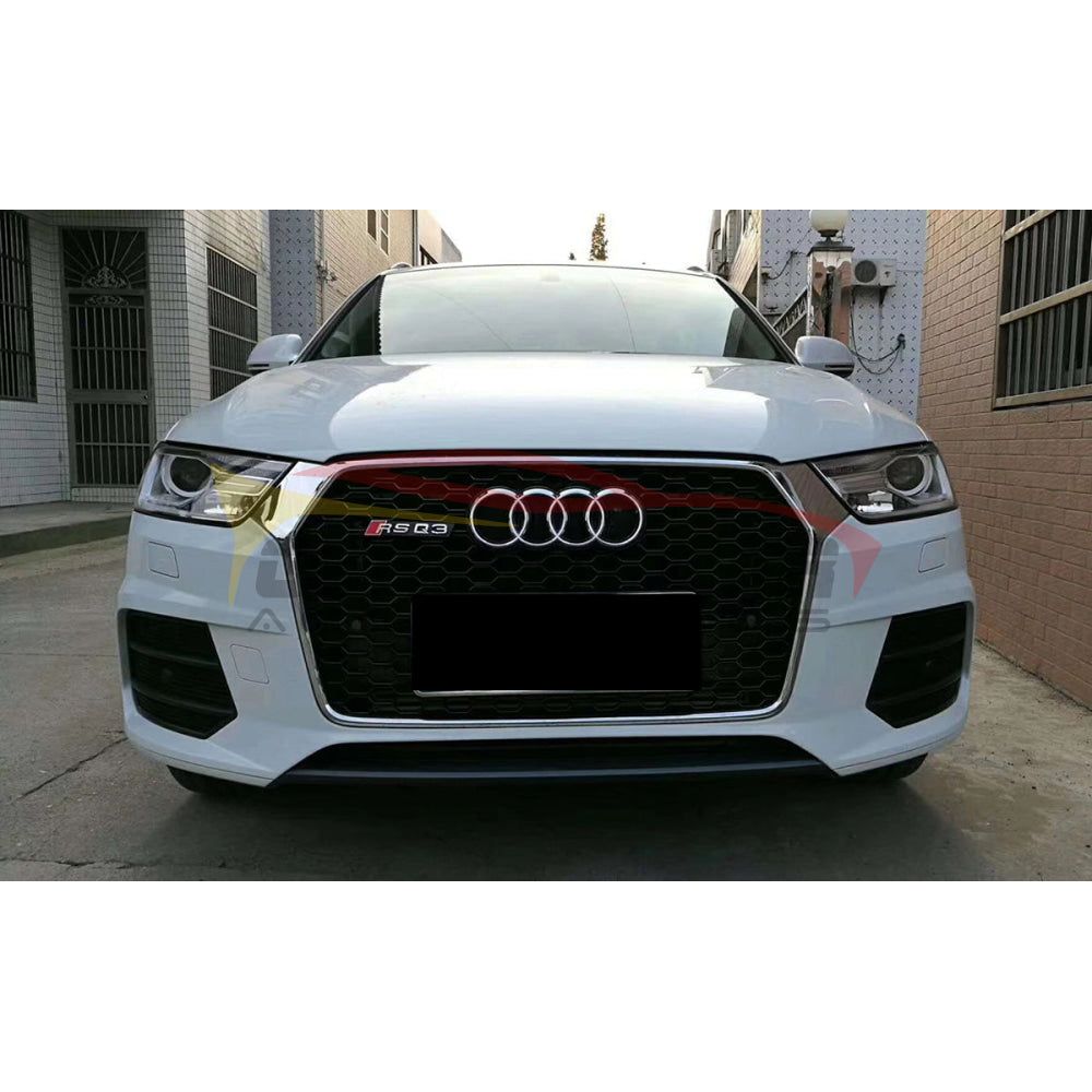 thumbnail image 2 of RSQ3 Style Glossy Black Honeycomb Grille For Audi Q3 2016-2018 Front Bumper – US Stock 2 of 3