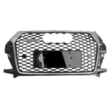 Load image into Gallery viewer, 2016-2019 Audi Rsq3 Honeycomb Grille | 8U.5 Q3/Sq3 Silver Frame Black Net With Emblem / Chrome Front
