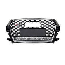 Load image into Gallery viewer, 2016-2019 Audi Rsq3 Honeycomb Grille With Quattro In Lower Mesh | 8U.5 Q3/Sq3 Silver Frame Black Net
