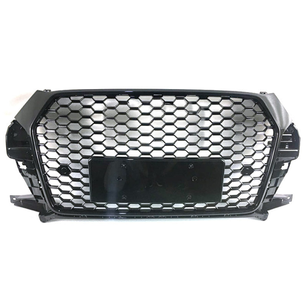 2016-2019 Audi Rsq3 Style Honeycomb Grille | 8U.5 Q3/Sq3 Black Frame Mesh Front Grilles