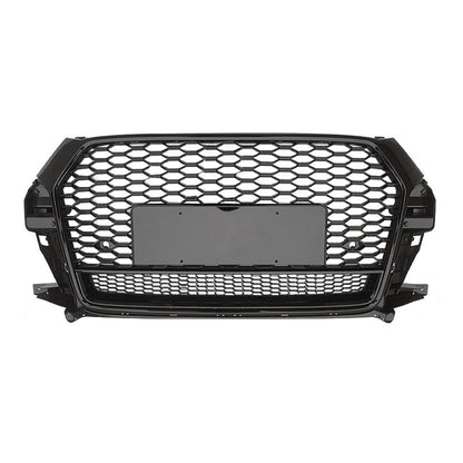 2016-2019 Audi Rsq3 Style Honeycomb Grille With Lower Mesh | 8U.5 Q3/Sq3 Black Frame Front Grilles