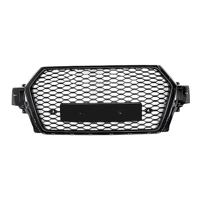 2016-2019 Audi Rsq7 Style Honeycomb Grille | 4M Q7/Sq7 Black Frame Mesh / Yes Front Camera Grilles