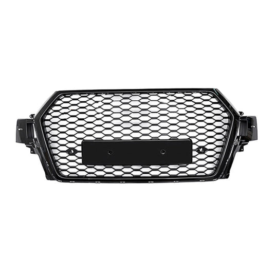 2016-2019 Audi Rsq7 Style Honeycomb Grille | 4M Q7/Sq7 Black Frame Mesh / Yes Front Camera Grilles