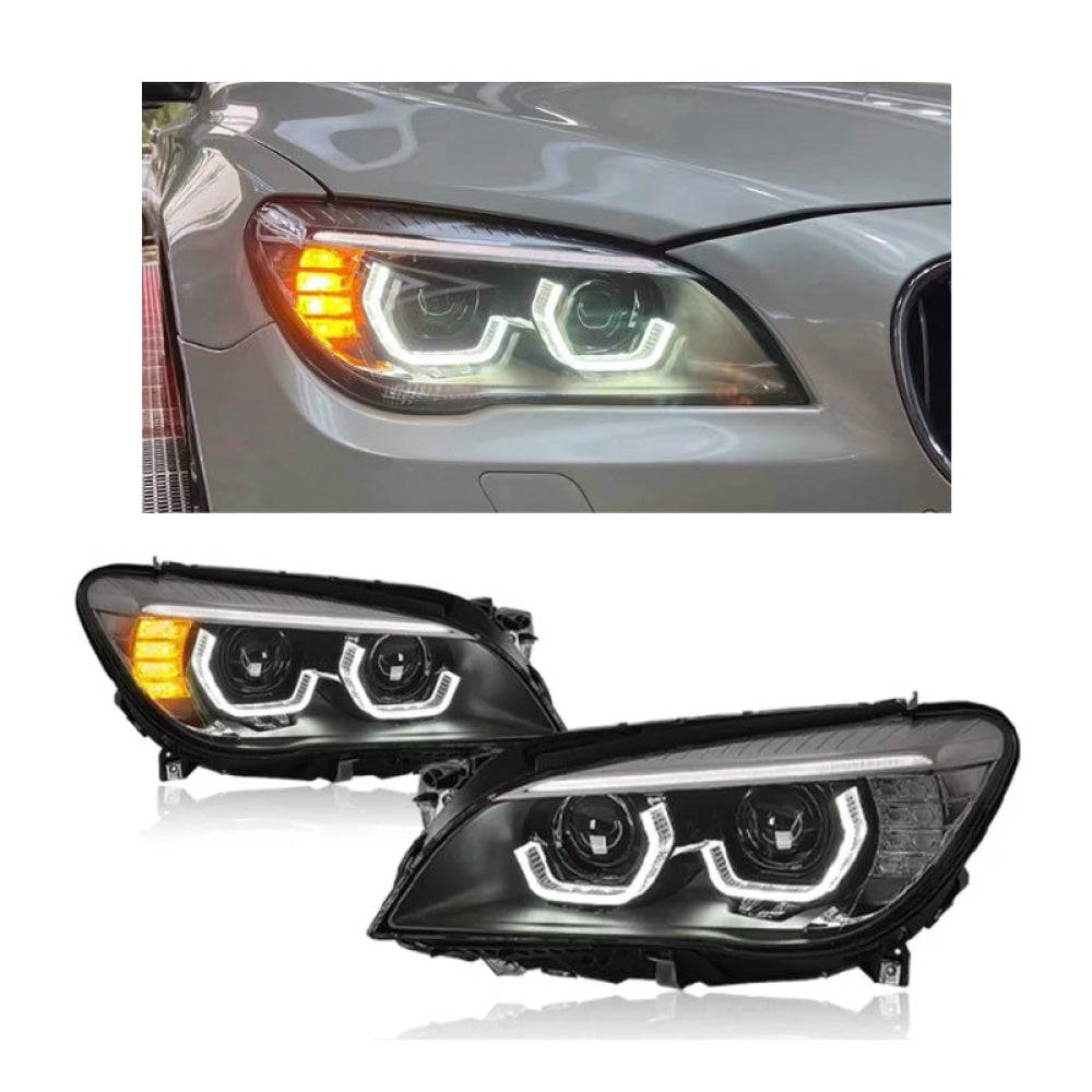 2009-2015 BMW 7-Series V2 LCI Style LED Headlights | F01/F02/F03/F04 Pre-LCI (2009-2012) Headlights