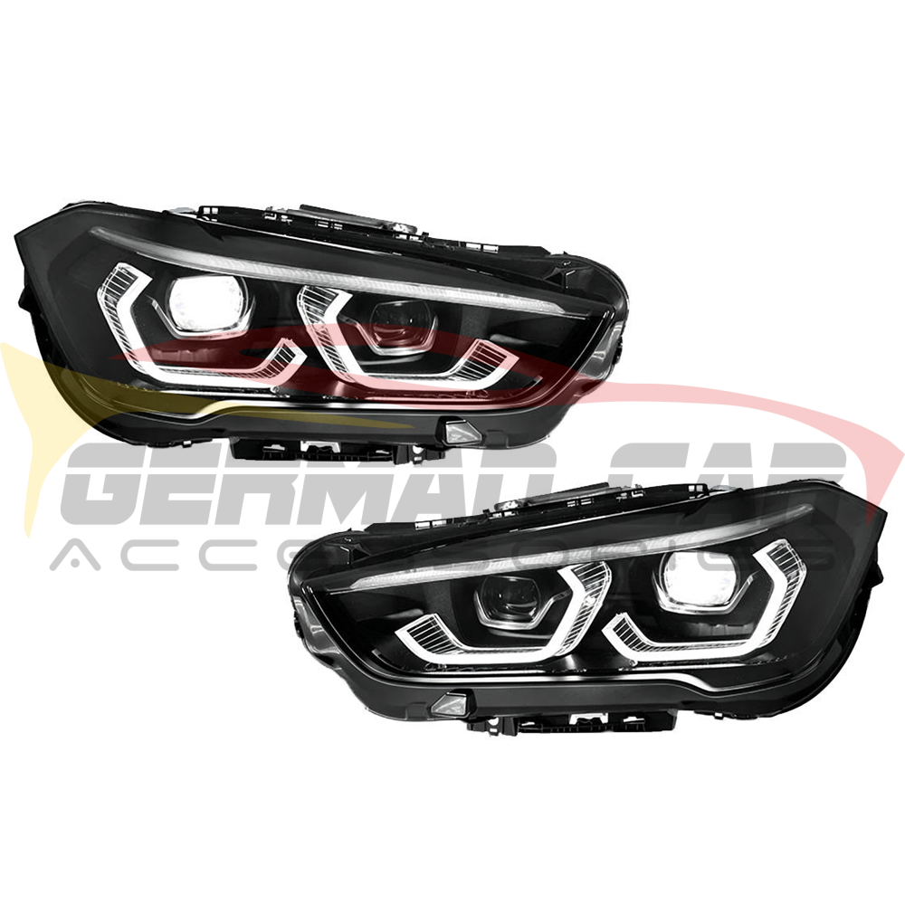 2016-2019 BMW X1 Yellow-White DRL LED Headlights | F48 Pre-LCI - Headlights