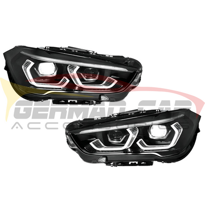 2016-2019 BMW X1 Yellow-White DRL LED Headlights | F48 Pre-LCI - Headlights