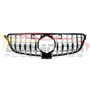 2016-2019 Mercedes-Benz Gle Gtr Style Front Grille | W166 Facelift Chrome Silver Grilles