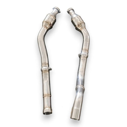 2016-2019 Mercedes GLE63 AMG Downpipes | W166 No Heat Shield / 200 Cell Euro 6 Sport High Flow Cat Downpipes