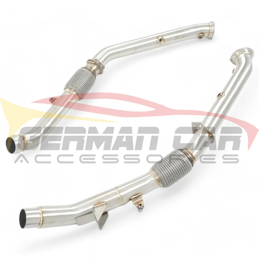 2016-2019 Mercedes Gls400/Gls450 Downpipes | W166 Yes Heat Shield / Racing Downpipe (No Cat) Front