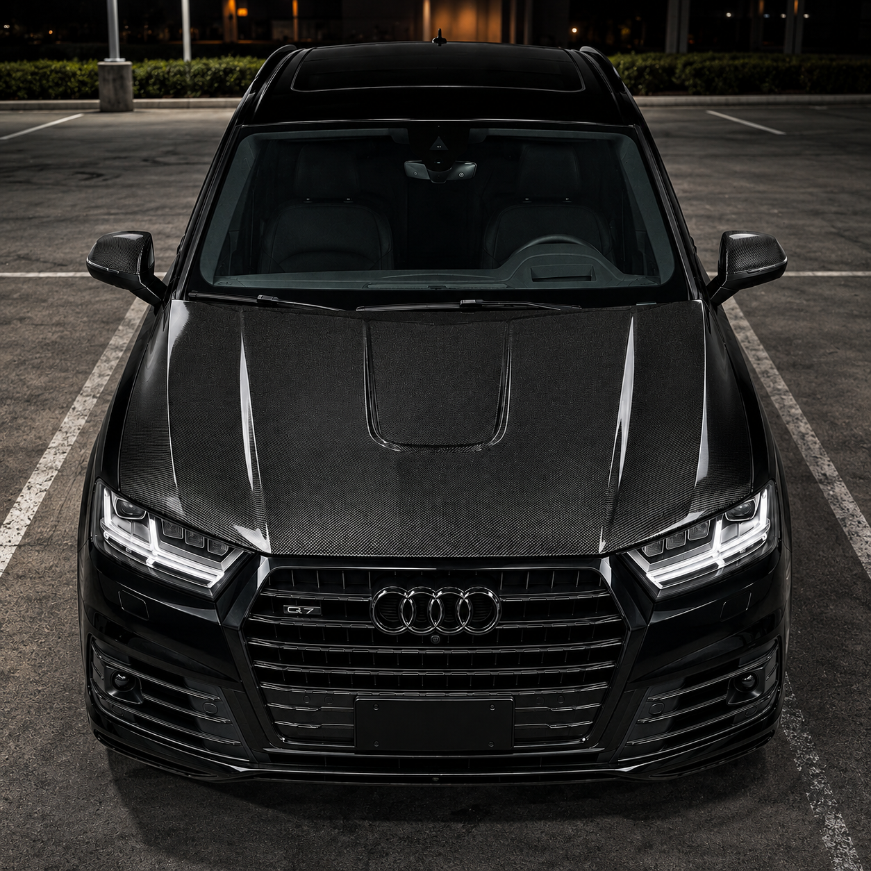 2016-2019 Audi Q7 H Style Carbon Fiber Hood | 4M