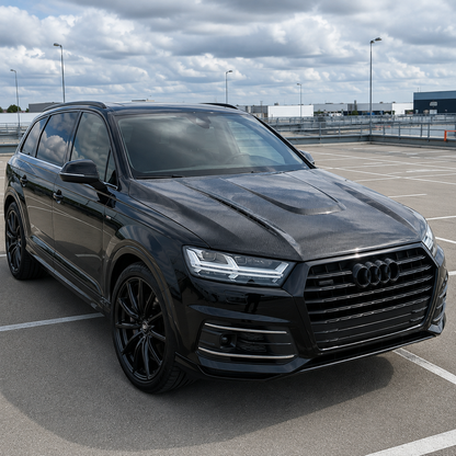 2016-2019 Audi Q7 H Style Carbon Fiber Hood | 4M