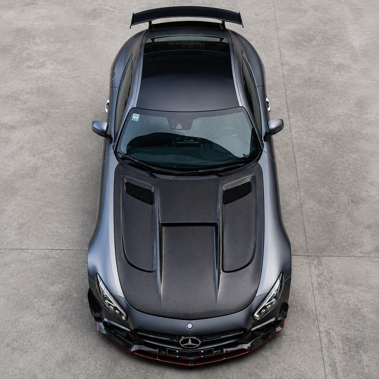2016-2021 Mercedes AMG GT/GTS/GTC/GTR V Style Carbon Fiber Hood | C190/R190