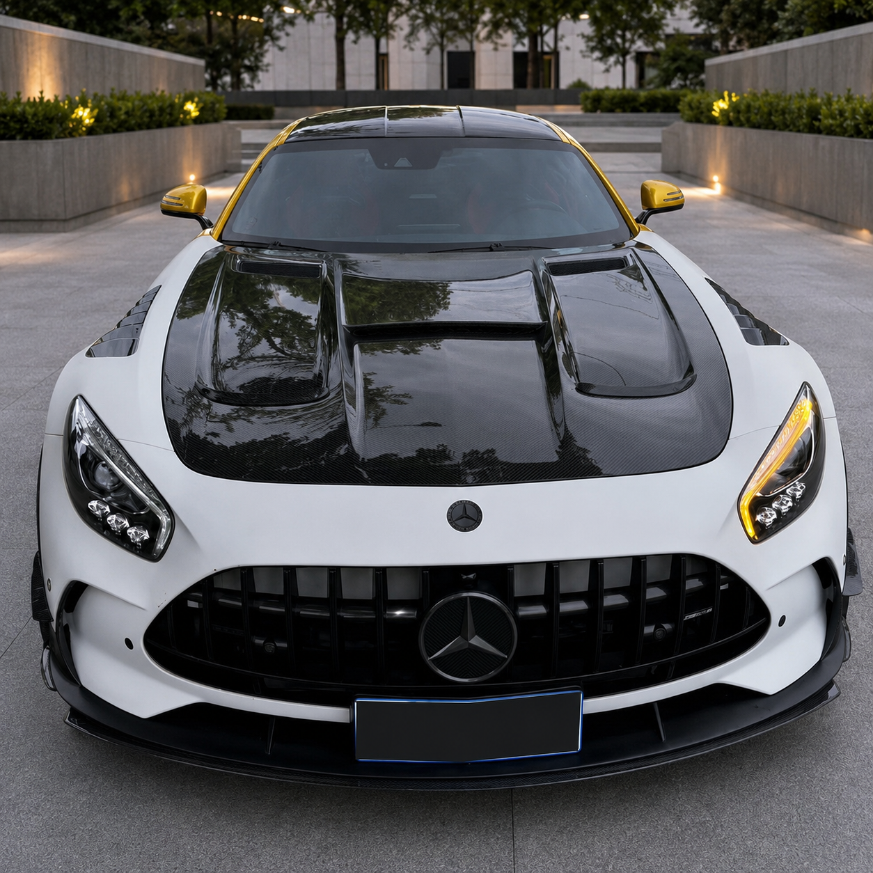 2016-2021 Mercedes AMG GT/GTS/GTC/GTR V Style Carbon Fiber Hood | C190/R190
