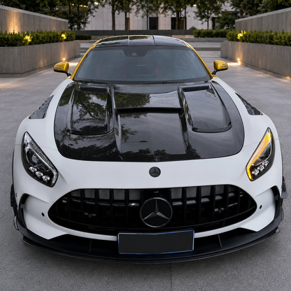 2016-2021 Mercedes AMG GT/GTS/GTC/GTR V Style Carbon Fiber Hood | C190/R190