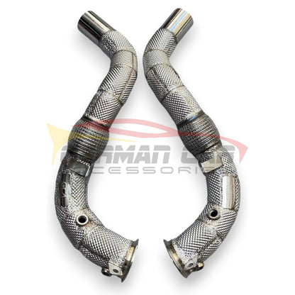 2019-2023 Bmw X5/X6/X7 M50I Downpipes | G05/G06/G07 Yes Heat Shield / Racing Downpipe (No Cat)