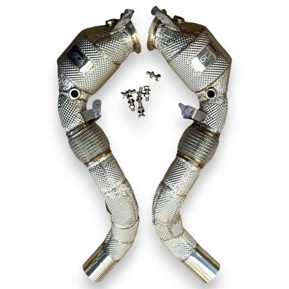 2016-2022 Bmw 750I Downpipes | G11/G12 Yes Heat Shield / 200 Cell Euro 6 Sport High Flow Cat Front