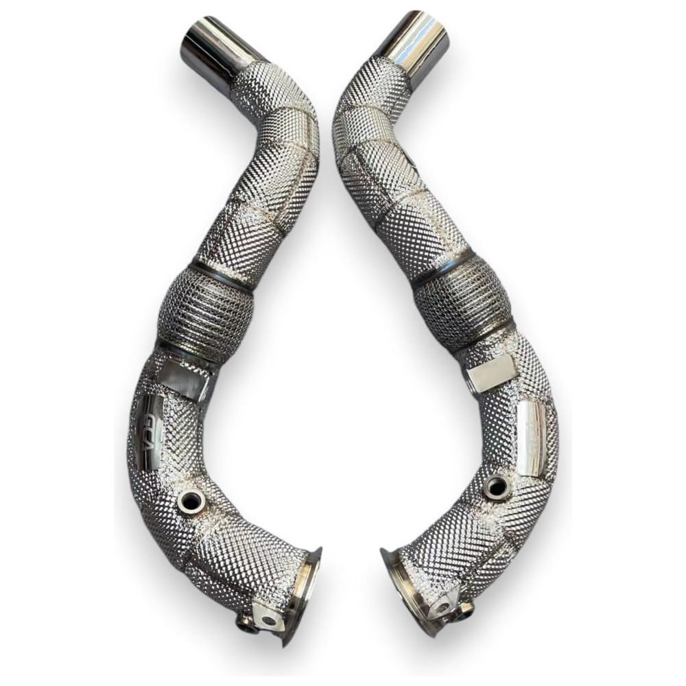 2019-2023 Bmw X5/X6/X7 M50I Downpipes | G05/G06/G07 Yes Heat Shield / Racing Downpipe (No Cat)